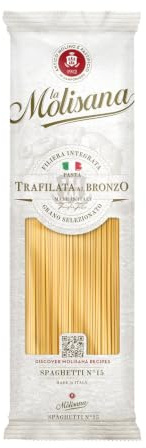 La Molisana Spaghetti Nr. 15 Bronzegezogene Hartweizen Pasta 500 g | Bronzegezogene Spaghetti aus 100% italienischem Hartweizen, rau und bissfest mit ausgezeichneter Kochfestigkeit, 500 g