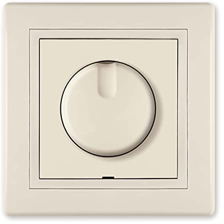 ALING-CONEL Dimmer mit Wechselschalter 40-400VA, 230V~/50Hz inkl.Rahmen (komplett) Weiß (RAL 9003)