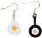 Holibanna Spiegelei Ohrringe Bratpfanne Ohrringe Ohrstecker Asymmetrischer Spatel Pochiertes Ei Personalisierter Schmuck für Mädchen Frauen