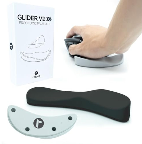 Reloot Glider v2 – Ergonomisch gleitende Handballenauflage, sanftes Gleiten, weiches kühlendes Material, Arzt entwickelt für Karpaltunnelsyndrom, leichte Handgelenkauflage