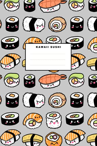 Kawaii Sushi: Notizbuch (120 Seiten, 15x23cm, gepunktet) Dotted Bullet Grid Tagebuch Journal