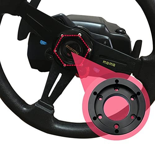 Obokidly 70MM Black Steering Wheel Adapter Plate for Logitech G29 G920 Modified 13 inch-14 inch Real Car Steering Wheel Adapter Seat