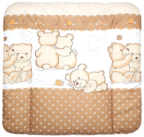 Baby Auflage Wickelauflage - Bärchen Braun - 70x50 cm 70x70 cm 70x85 cm Wickeltischauflage (70 x 50 cm)