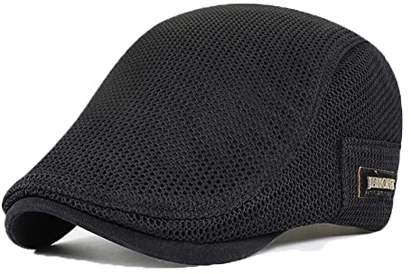 YAMEE Sonnenhut Barett Herren Sommer atmungsaktive Mesh, Schiebermütze Damen,Unisex Beret Schirmmütze Flatcap Sportmütze Gatsby Newsboy Cap, Barette Cap, Größe 56cm-60cm
