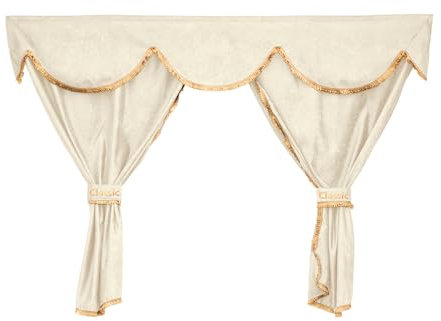 F-CORE Gardinen volle sätze (3in1) LKW für Mercedes ACTROS MP 4 01.11-01.19 Big-Space Champagner