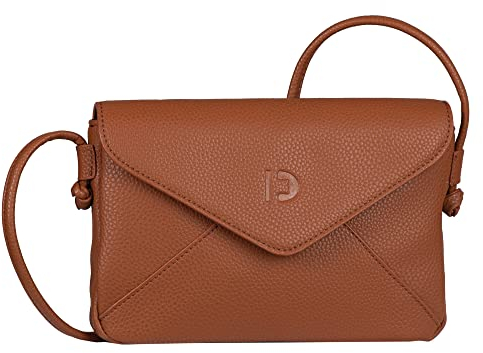 Denim TOM TAILOR, VELINA, Damen, Umhängetasche ohne Reißverschluss, S, Cognac