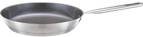 Fiskars Bratpfanne, Ø 28 cm, Beschichtete Pfanne, Für alle Kochfelder geeignet, Recycelter Edelstahl, All Steel, Silber, 1064745
