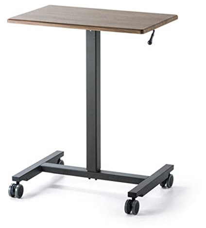 Computerarbeitsplatz Anheben Hub Computertisch fahrbar Hubtisch Sitz-/Stehpult Vortragsbühne Präsentationstisch Computerständer (Farbe : Natural, Size : 62x43x76.5.-110.5cm)