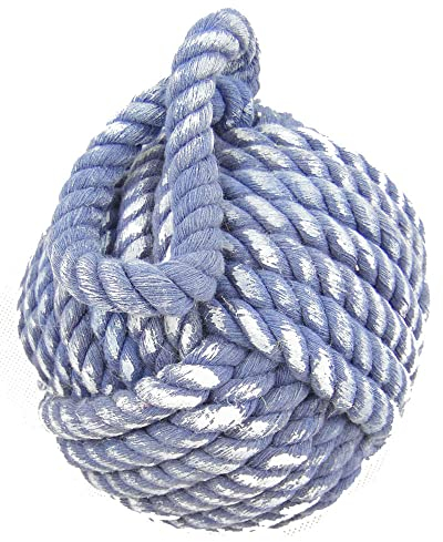 maritimer Türstopper│Tampen│Seemannsknäul│Tau│Seil│ Durchmesser 15cm│ 2 KG schwer - Farbe blau