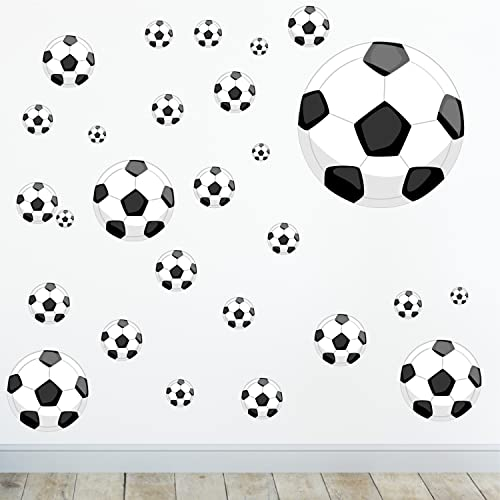 Sunnywall Fussbälle Fussball Wandsticker - Wandtattoo Kinderzimmer Baby Wandaufkleber