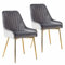 Sepnine Esszimmerstühle 2er Set, Essstuhl, Polsterstuhl mit goldenen Metallbeinen, Samt Küchenstuhl, komfortabler Esszimmermöbel, ergonomische Dining Chairs