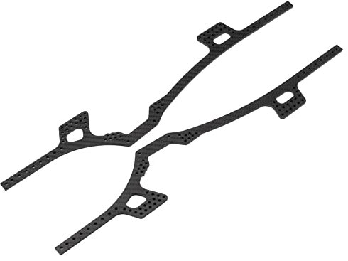 Povhhee Kohlefaser RahmenträGer Seitenrahmenschienen für 1/10 RC Crawler SCX10 I II III LCG Chassis Axial 90046 90047 86100