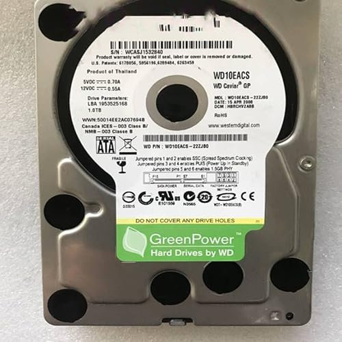 MIDTY 90% HDD per 1TB 3.5 SATA 3 Gb/s 32MB 7200RPM per HDD interno per HDD desktop per WD10EACS