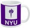 Tazza da caffè in ceramica con logo della New York University, idea regalo per caffè, tè e bevande calde, 325 ml, colore bianco