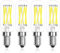Cooker Hood Light Bulbs, Dimmable 4.0W E14 Extractor Fan Bulb T25 Tubular Filament SES LED Appliance Lamp 40W E14 Cooker Hood Bulb Replacement for Oven Hood Bulb Cool White 6000K(4-Pack)