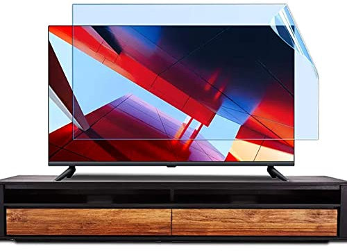 REKOON Electronic Smart Film Anti Blue Light Screen Protector for 55 TV. Filters Blue Light, Relieves Computer Eye Strain, Helps You Sleep Better (Ultra-Clear, Non-Anti-Glare Screen Protector).