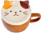 WHJY Ceramic Cute Cat Mugs with Lid, Kawaii Cat Coffee Mug With Lid, Japanese novelty gifts for Cat Lover - 10 oz