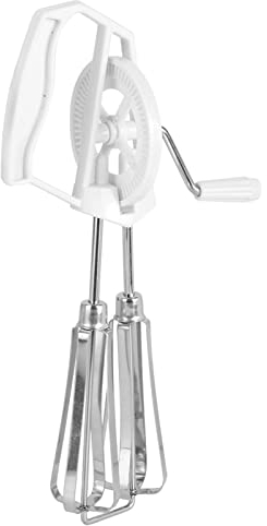 Syangkaitian Sbattitore manuale, frusta manuale in acciaio inossidabile, miscelatore rotativo da cucina, frullino per le uova Manovella in plastica in acciaio inossidabile Autorotazione Risparmio di s