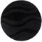 RugVista Badematte Breeze, ∅ 90 cm, Rund, Mittelflor, Anti-Rutsch, Moderner Badteppich, Maschinenwaschbar bis 30°C, 100% Baumwolle, Schwarz