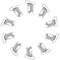10 pezzi Clip Portaciuccio, Metallo Ciuccio Clips, Clip Ciuccio, Clip per Bretelle per Ciuccio Fibbia a Becco D'Anatra Clip Bretella Tessitura Gancio Catenella Clip 25mm