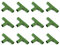 JUOPZKENN Coude 3 ou 4 Voies de 11 Mm, Raccord de Tuyau en PVC pour Construire Un Tuyau de Hangar de Serre Robuste, Connecteurs de Meubles de Cadre de Serre, Connexion de Tente(12 PIÈCES A2)
