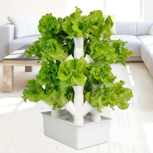 ExoticaBlend Hydrokultur-Anbausystem Sites Vertikaler Gartenpflanzer Indoor Smart Garden Kit Gemüsepflanzenturm Geschenk für Gartenliebhaber,4columns