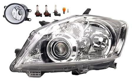 Johns, Scheinwerfer Halogen Front passend für Toyota Auris 03/2010 - wa. H11 HB3 Links + Nebelscheinwerfer + Leuchtmittel