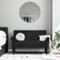Festnight Sitzbank mit Rückenlehne Sofabank mit Armlehne 2 Sitzer Sofa Küchensofa Esszimmerbank Polsterbank Retro Loungesofa Essbank Loungebank Stoffsofa Flurbank Küchenbank Bank Küche Schwarz
