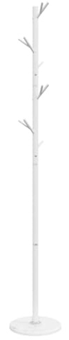 vidaXL Garderobenständer Weiß 175 cm Pulverbeschichtetes Eisen