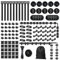 xyuayamz 204 Piezas Organizador de Cables, con 80 Clips, 12 Soportes para Cables, 100 Bridas de Cable, 1 Bolsa Organizadora, 1 Rollo+10 Piezas de Nylon Bridas Reutilizable, para Hogar y Oficina