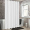 AEKDCL Rideau Douche Anti Moisissure en PEVA 90x190cm/35x75in(WxH) Blanc Rideau de Douche Tissu Polyester Imperméable Lavable en Machine pour Baigoire Angle Salle de Bain avec 12 Crochets