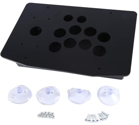 Joumitty Caja de Panel AcríLico de Joystick Arcade para MáQuina de Juego Arcade DIY, Se Puede Instalar un BotóN de Joystick para Videojuego Retro