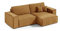 KEF-MEBLE Ecksofa Porto – L-Form Mini – 257x85x148 cm – Mit Schlaffunktion – Liegefläche 135x200 cm – Universell Rechtsseitig und Linksseitig - Poso 1