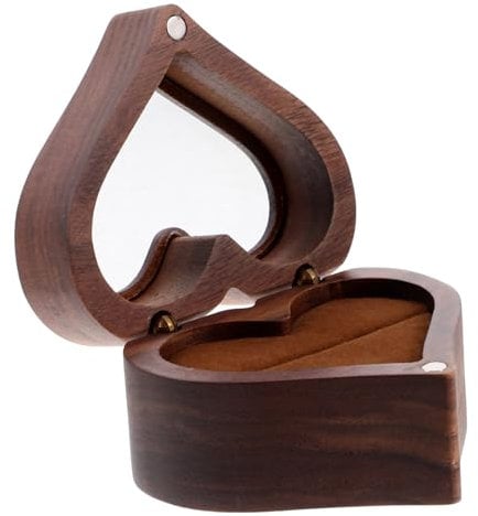 OATIPHO Holzring Aufbewahrungsbox Für Hochzeitsringe Retro Schmuckbox Innenausstattung Für Verlobungen Multifunktionale Schmuckaufbewahrung Für Ringe Und Schmuckstücke