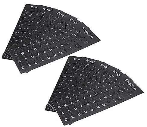 jojofuny 10stücke Englische Tastaturaufkleber Schwarz-weiß Langlebige Laptop Keyboard Stickers Für Computer Zubehör Einfacher Austausch Einzelner Buchstaben Für Studenten Und Mehrsprachige