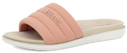 inblu Ciabatte Donna a Fascia Colorata con Scritta, Suola Dual Density, Rosa, 39 EU