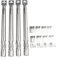 Gdfnmogo Lot de 4 brûleurs de barbecue à gaz en acier inoxydable, avec ouverture de buse de 11 mm, longueur réglable