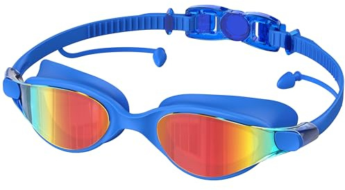 Ambienden Gafas Natación Polarizadas, Antivaho UV, Lentes Galvanizadas | Lentes Polarizadas, Recubrimiento Espejado, Protección UV, Tecnología Antivaho, Natación Exterior
