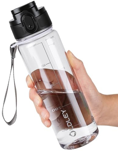 OLDLEY 500ml Wasserflaschen mit Sieb, BPA-freie auslaufsichere Trinkflasche für Kinder, leichte wiederverwendbare 0,5l schlanke Tritan-Flasche für Schule, Fitness, Sport, Outdoor, Arbeit