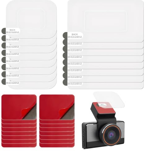 16 Pcs Dash Cam Klebepads Und Folien Dashcam Klebepads, Doppelseitige Klebepad Mit Antistatischer Folie, Beidseitige Klebepad, Für Dashcam Montage An Windschutzscheibe Und Armaturenbrett