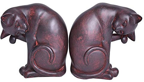 Buchstützen Katzen Art Deco Set 2 St. Tiere Figuren cw050 Palazzo Exklusiv