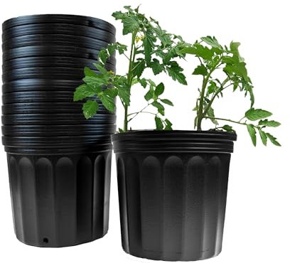 Viagrow Pots de pépinière, Noir, 7 litres