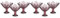 CRISTALICA Eiscremeglas Eisbecher Eisglas Eisschale Seerose 6er-Set rosa Colori Gelato 11cm