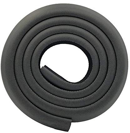 M2cbridge L Shape Extra Thick Furniture Table Edge Protectors Foam Baby Safety Bumper Guard 2 M (Black)