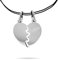 Inscintille Dolci halbe Halskette mit Herz teilbar Silber rhodiniert 2 cm