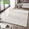 VIMODA Teppich Prime Shaggy Hochflor Einfarbig Weiss Creme Weich für Wohnzimmer, Schlafzimmer, küche, Maße:200 cm Quadrat