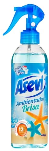 Asevi Ambientador Brisa - Ambientador Concentrado en Spray - Ambientador Hogar - Ambientador Textil - Elimina Olores - Intensa Fragancia - Pulverización Extrafina - 400 ml