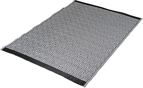 Bo-Camp Urban Outdoor Chill mat Beach Kühlmatte, schwarz/weiß, 1.8x1.2m