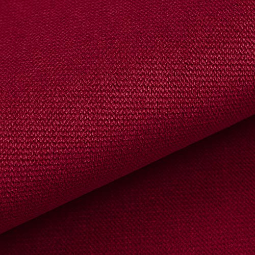 novely® PASSAU - Samtig Weicher Chenille-Möbelstoff - Robuster Polsterstoff - Pflegeleichte Meterware 1lfm | Farbe: 102 Beere
