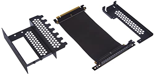 CableMod Montagesatz für Vertikale Grafikkartenhalterung Beinhaltet Grafikkarten Halterung, PCIe x16 Riser Kabel, 1x Displayport Kabel, 1x Hdmi Kabel, Farbe Schwarz